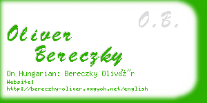 oliver bereczky business card